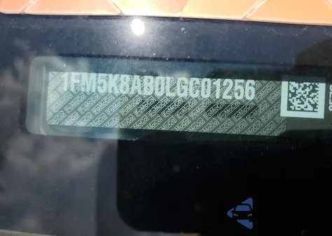 2020 Ford Explorer Police Interceptor z USA, uszkodzony, nr VIN 1FM5K8AB0LGC01256